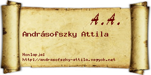Andrásofszky Attila névjegykártya