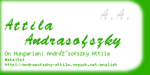 attila andrasofszky business card